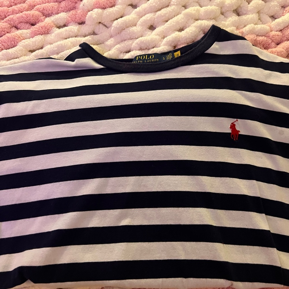 Ralph Lauren Polo Navy and White Striped Shirt